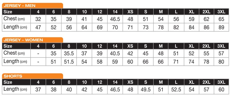 red stars jersey sizes